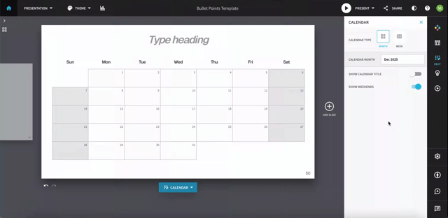 show weekends-calendar month.gif